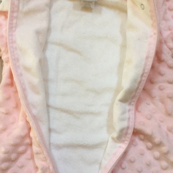 NWT Chick Pea Minky Dot plush baby girl bunting - Picture 7 of 11